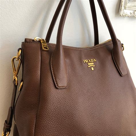 prada leather bag brown|borsa prada leather.